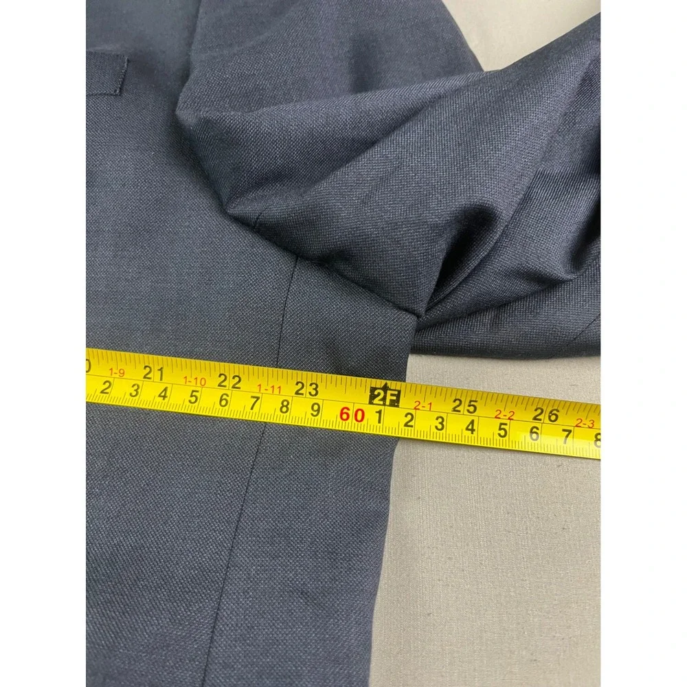 Pronto Uomo Platinum Wool Blazer Executive Fit Mens 44R Navy Blue Sport Coat‎